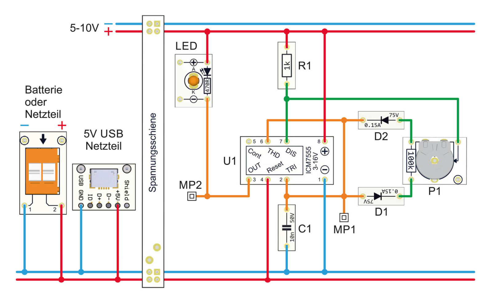 Bild 14: Verdrahtungsplan für den PWM-Generator