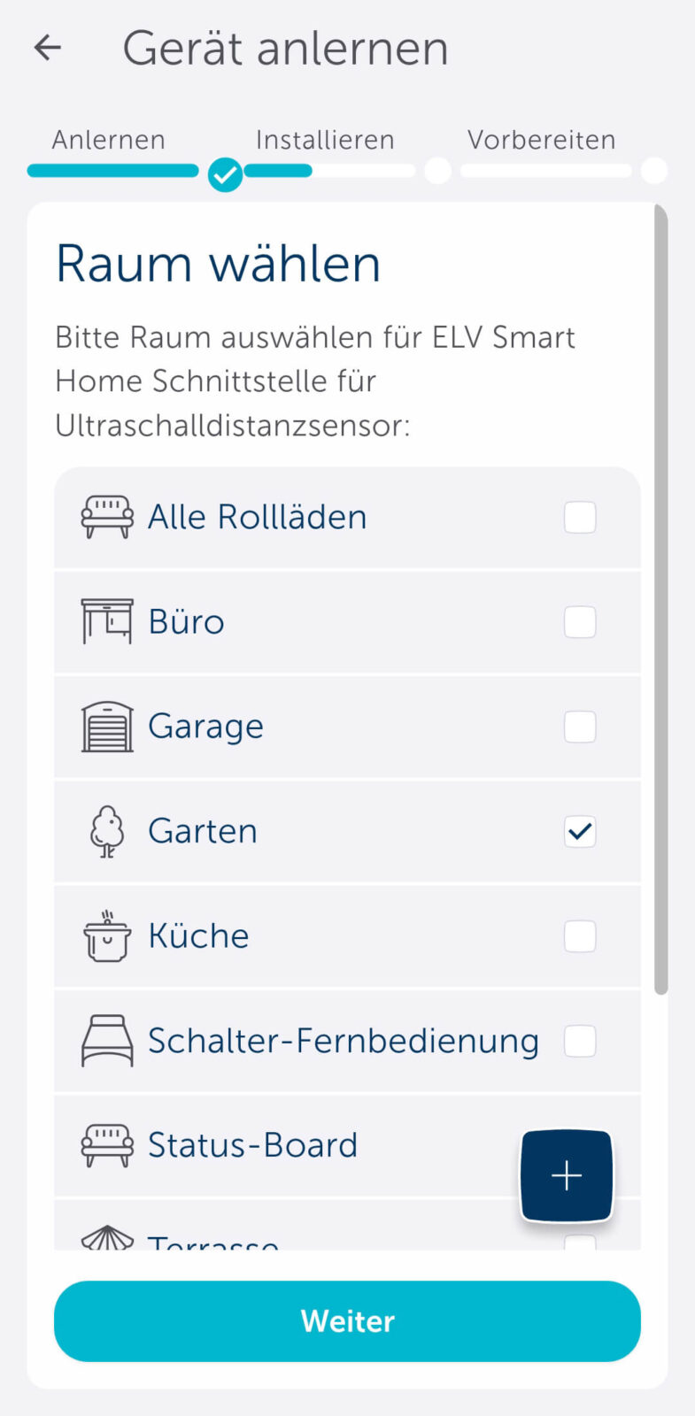 Bild 16: Einrichtungsassistent nach dem Anlernen