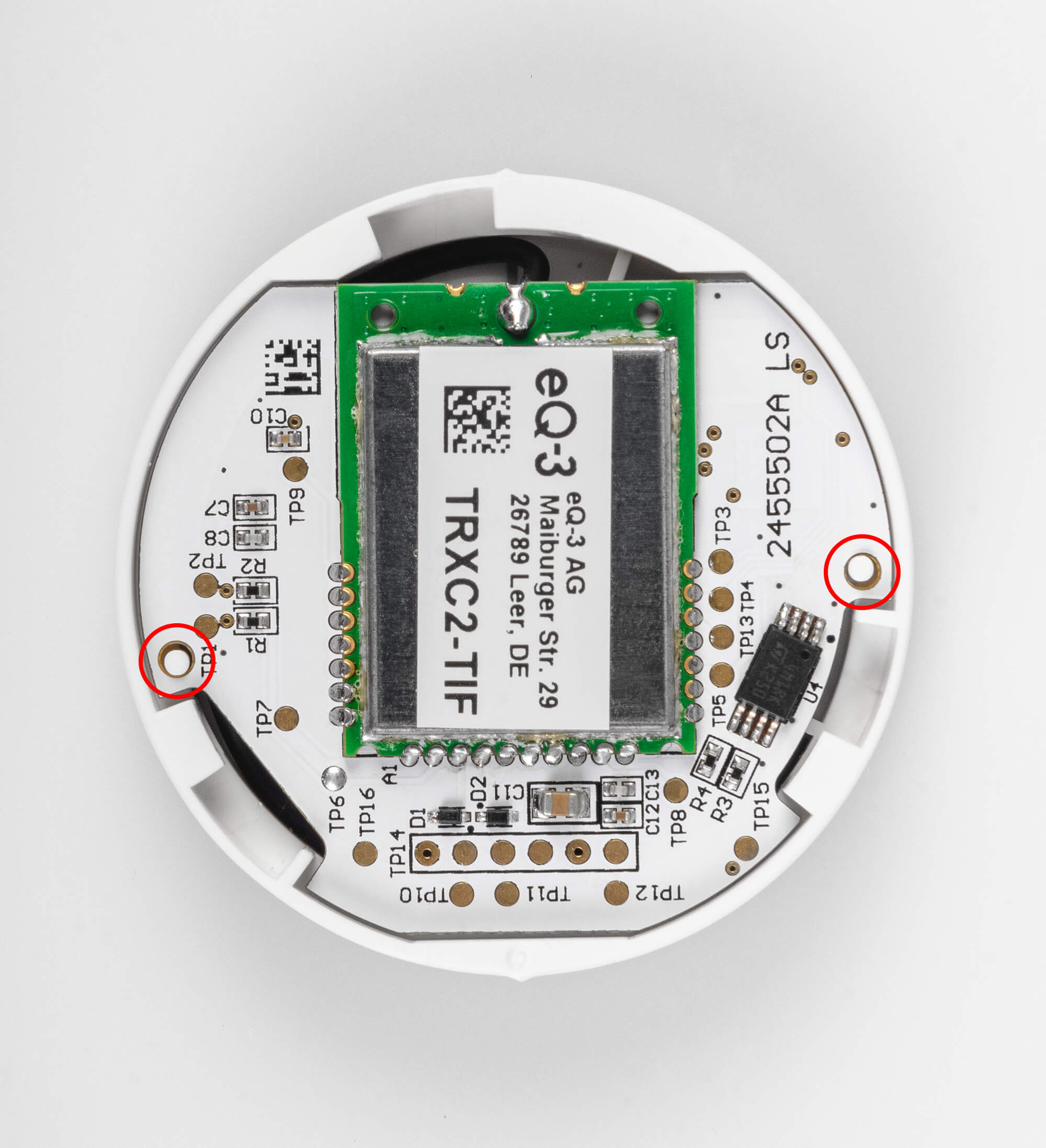Bild 16: Ausrichten der Platine gemäß der Markierung