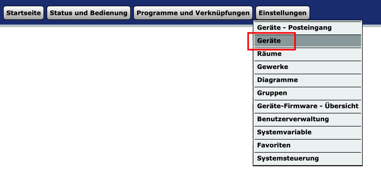 Bild 19: Zur Konfiguration auf „Einstellungen“ > „Geräte“ klicken