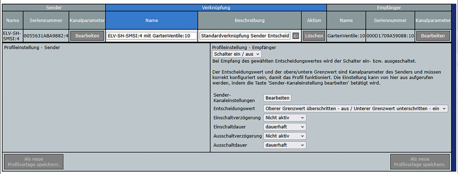 Bild 19: Kanal 10 des Aktors wird bei trockenem Boden aktiviert.