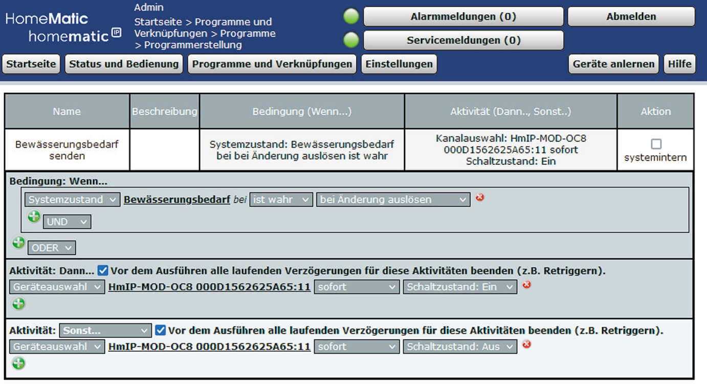 Bild 22: Aktionsprogramm
