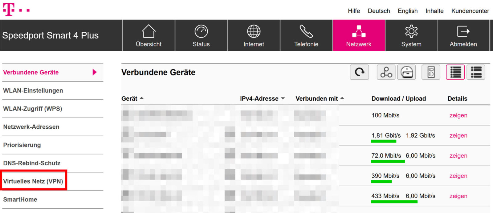 Bild 25: VPN-Menü auswählen