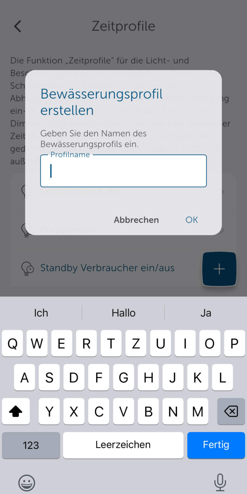 Bild 28: Zeitprofil zur automatischen Bewässerung erstellen