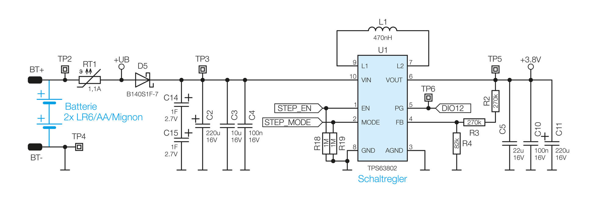 Bild 37: Schaltbild Spannungsversorgung