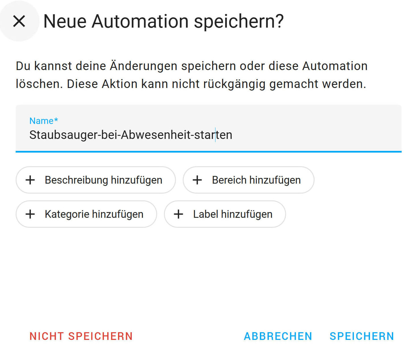 Bild 40: Automation speichern