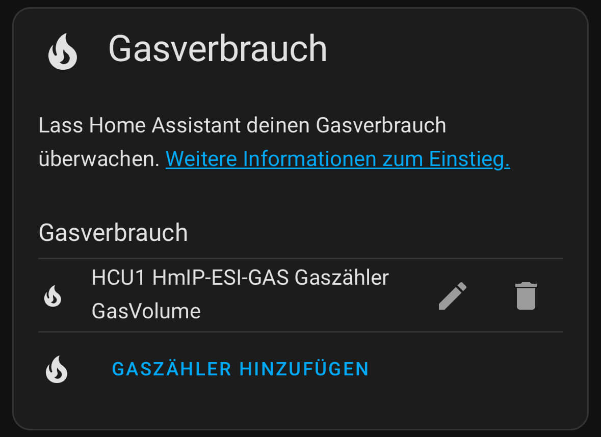 Screenshot "Gasverbrauch"
