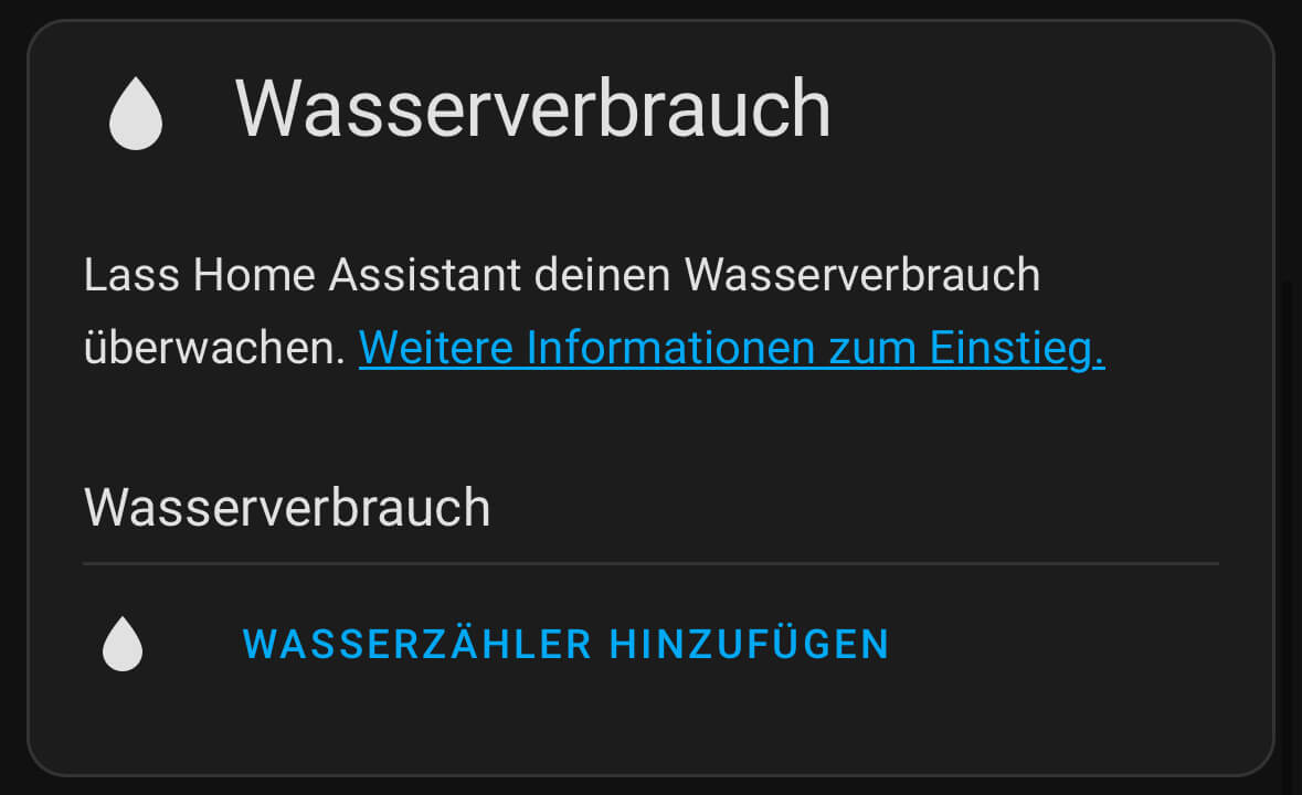 Screenshot "Wasserverbrauch"