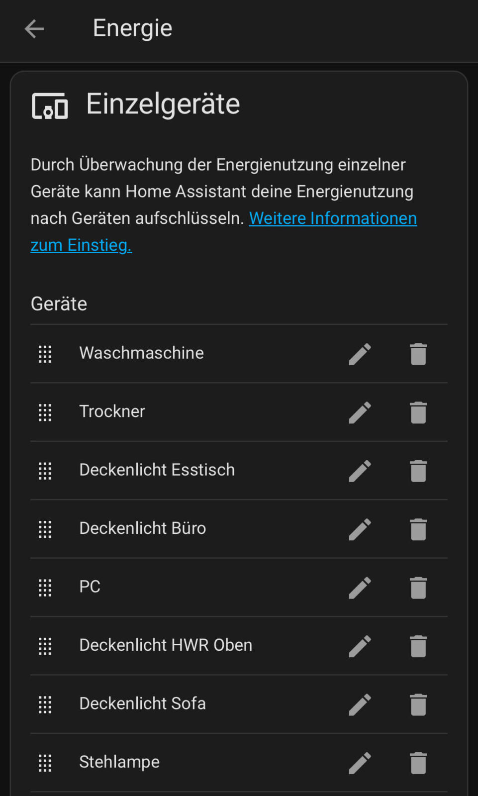 Screenshot "Einzelgeräte"