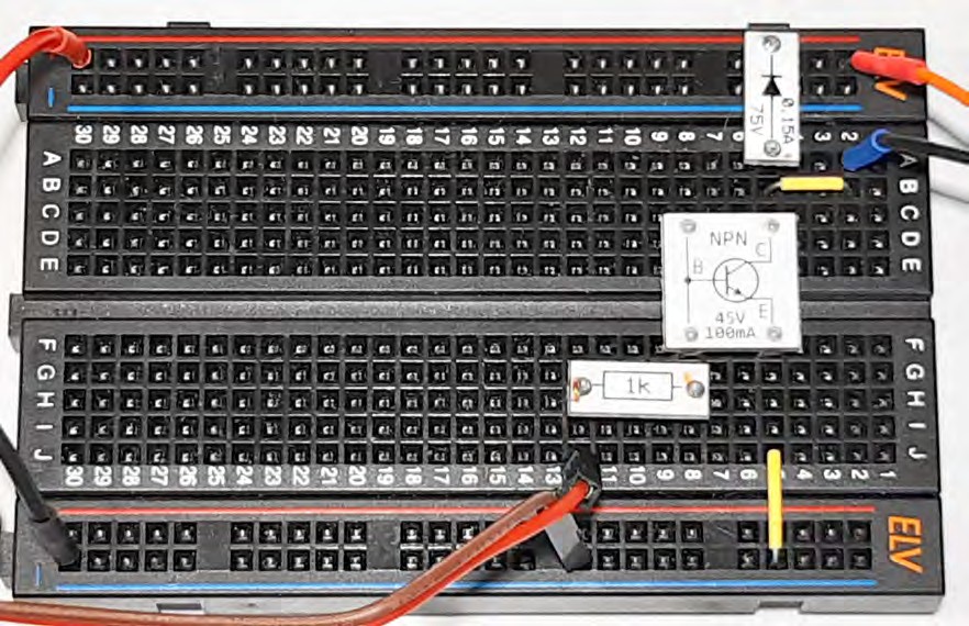Bild 10: Schaltung mit Freilaufdiode zum Schutz vor Spannungsspitzen.