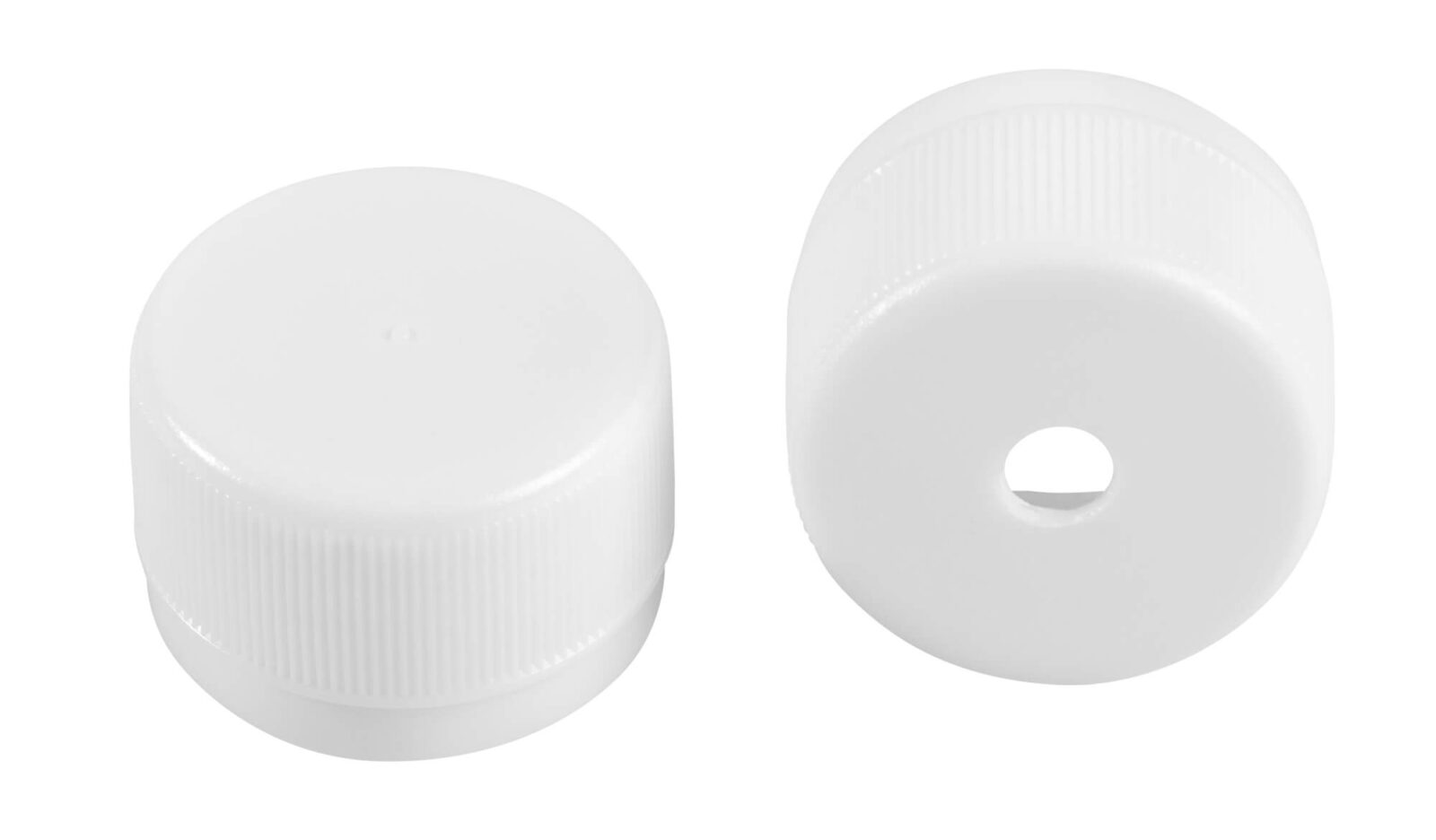 Schritt 2: Das Loch im Deckel des PET-Rohlings wird von innen mit niedriger Drehzahl des Bohrers gebohrt (7 mm). Anschließend wird das Loch gereinigt und gegebenenfalls entgratet.