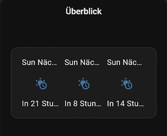 Glance Card (Überblick)
